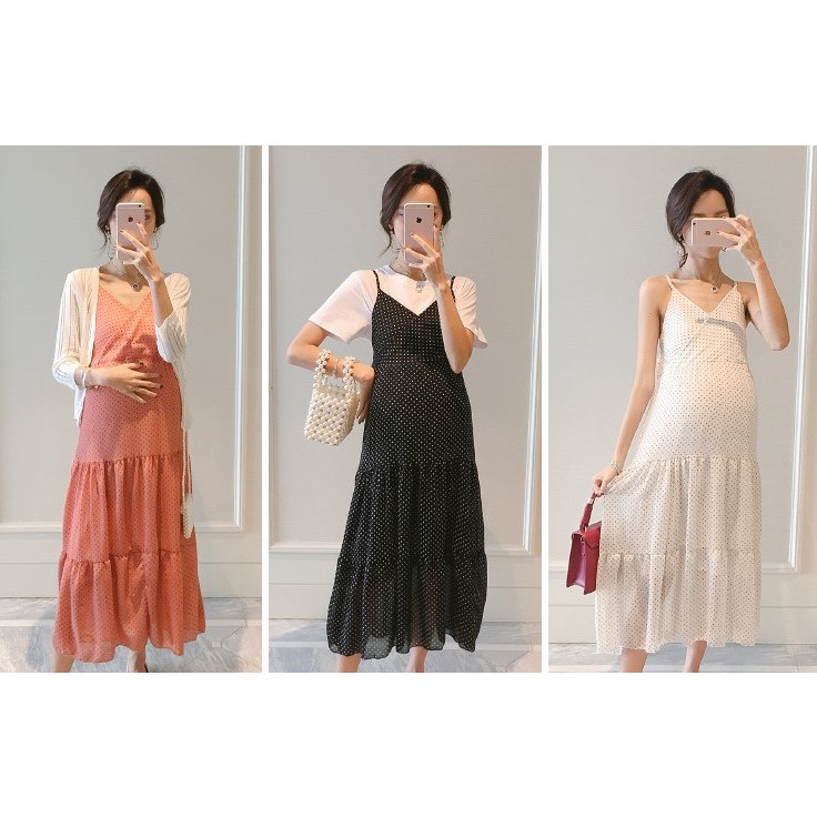 Váy Bầu Đầm Bầu Xinh 2 Dây A1462