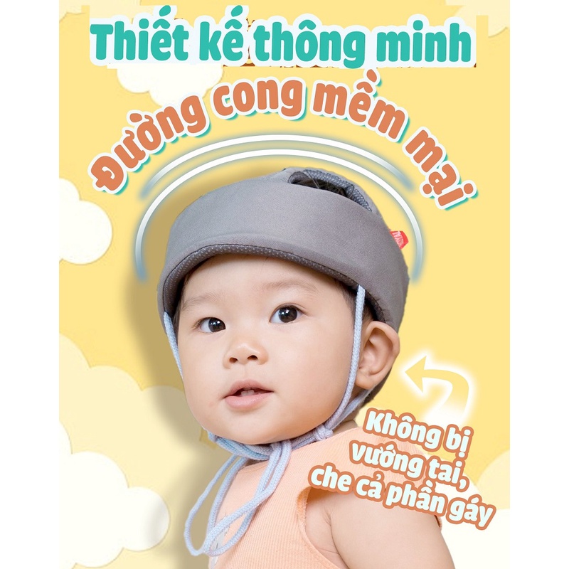 Mũ bảo hiểm bảo vệ đầu Royal cho bé tập đi, tập ngồi dùng cho trẻ từ 5 đến 36 tháng an toàn thoáng khí