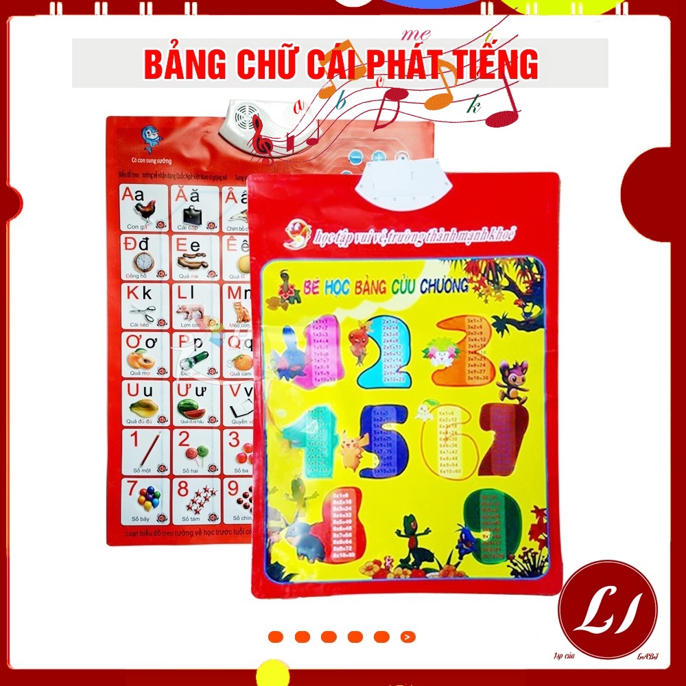Bảng chữ cái điện tử phát tiếng thông minh cho bé tập đọc (ĐỎ)