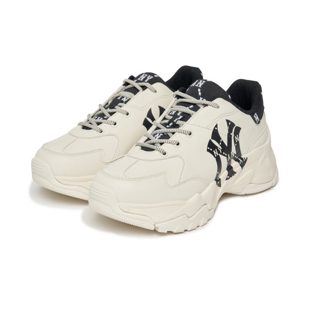 Giày MLB NY Chính Hãng 🔴SIMPLE SNEAKER🔴 MLB Big Ball Chunky Diamond Monogram New York Yankees Black