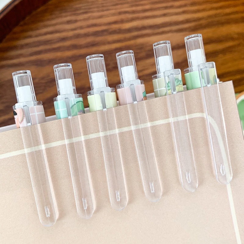 Set 6 bút bi nước mực đen hình viên đạn dễ thương ngòi 0.5mm