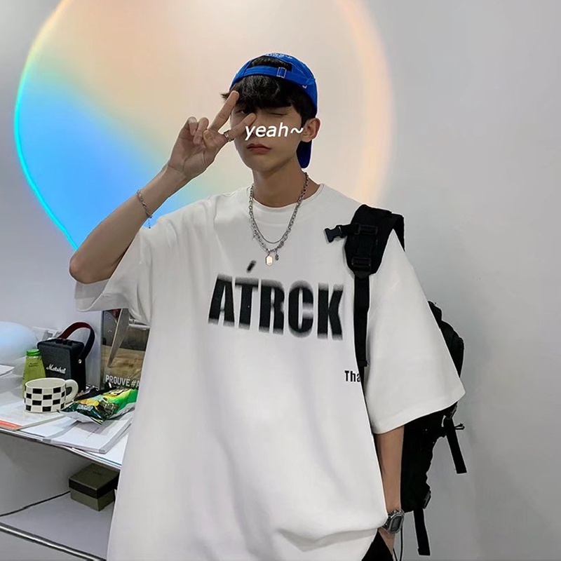 Áo Thun Dáng Rộng In Họa Tiết Hoạt Hình Phong Cách Hip Hop Thời Trang Mùa Hè Cho Nam Giới Có Size M-5XL