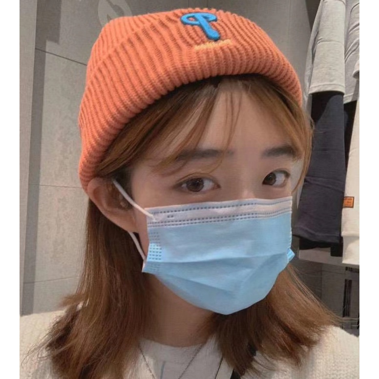 Mũ Len Thêu Chữ Phong Cách Hàn Quốc Cho Cặp Đôi