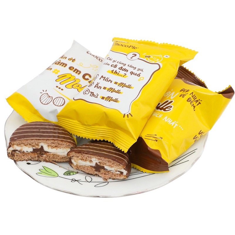 Bánh chocopie orion, chocopie molle kem mềm vị hạnh nhân 276g