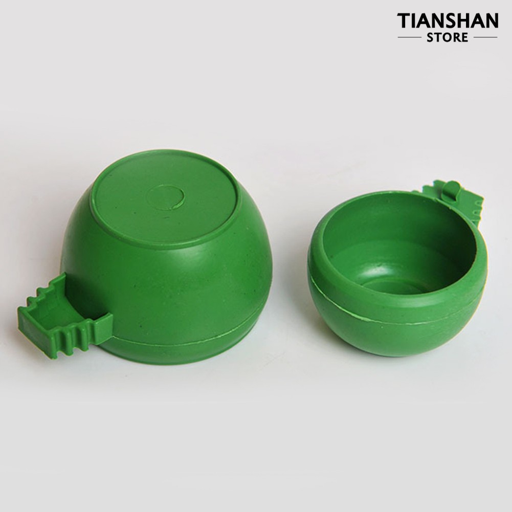 Phụ kiện thú cưng Bird Feeding Bowl Food Water Plastic Round Cup Holder Pigeon Feeder 