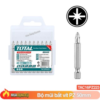 Bộ mũi vít bake 10 chi tiết Total TAC16PZ223