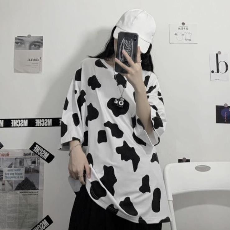 Áo thun bò sữa tay lỡ form rộng Unisex, áo bò sữa tay lỡ A244 | BigBuy360 - bigbuy360.vn