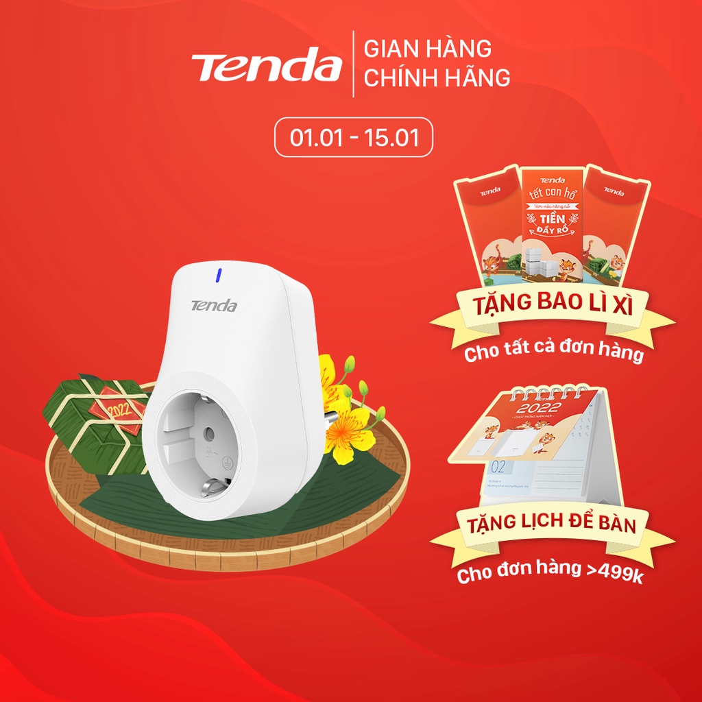 Tenda Ổ cắm điện Wi-fi thông minh điều khiển từ xa SP3 - Hãng phân phối chính thức