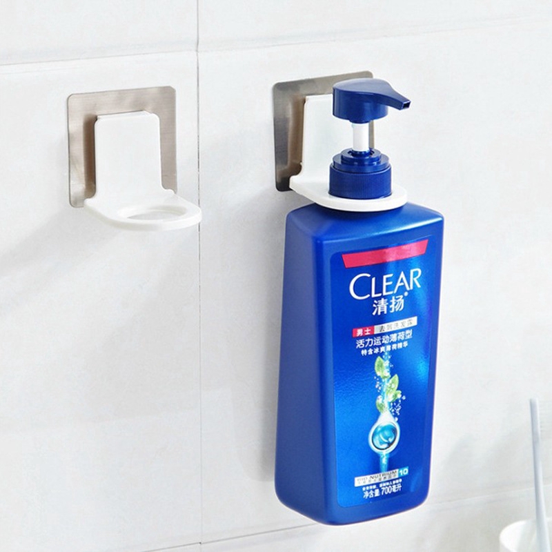 Shower gel shampoo hand sanitizer bottle storage toilet bathroom suction shelf type wall hook