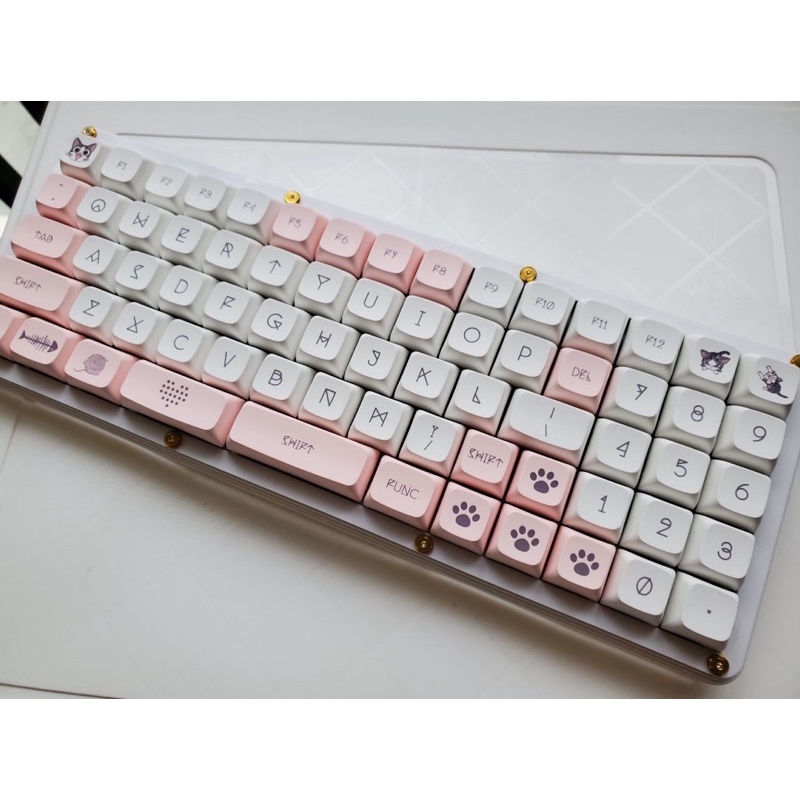 Set Keycap Thick Pbt XDA Mèo Chi Chi 141 Nút Cho Bàn Phím Cơ