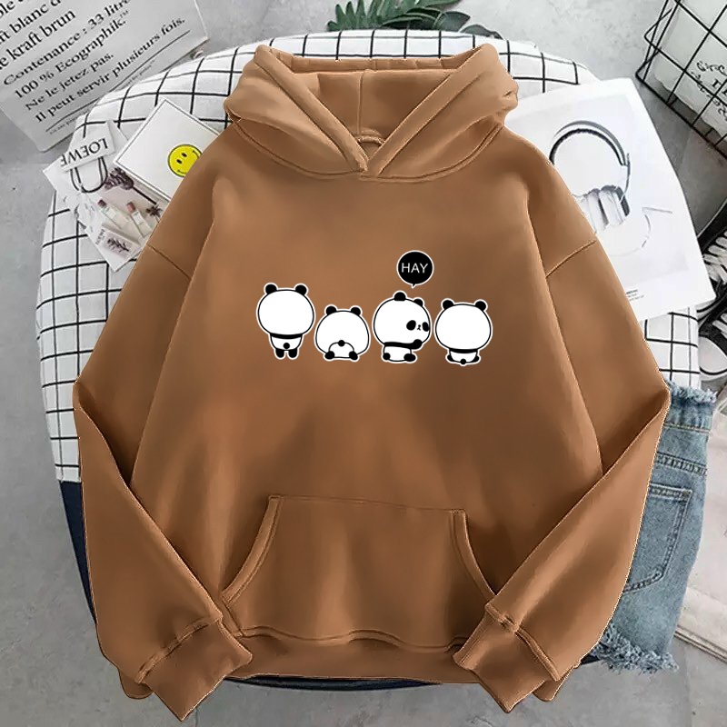 Áo khoác Hoodie form rộng sweater nỉ Ulzzang 4 chú gấu trúc Hot trend Thời Trang Thu Đông siêu đẹp | BigBuy360 - bigbuy360.vn