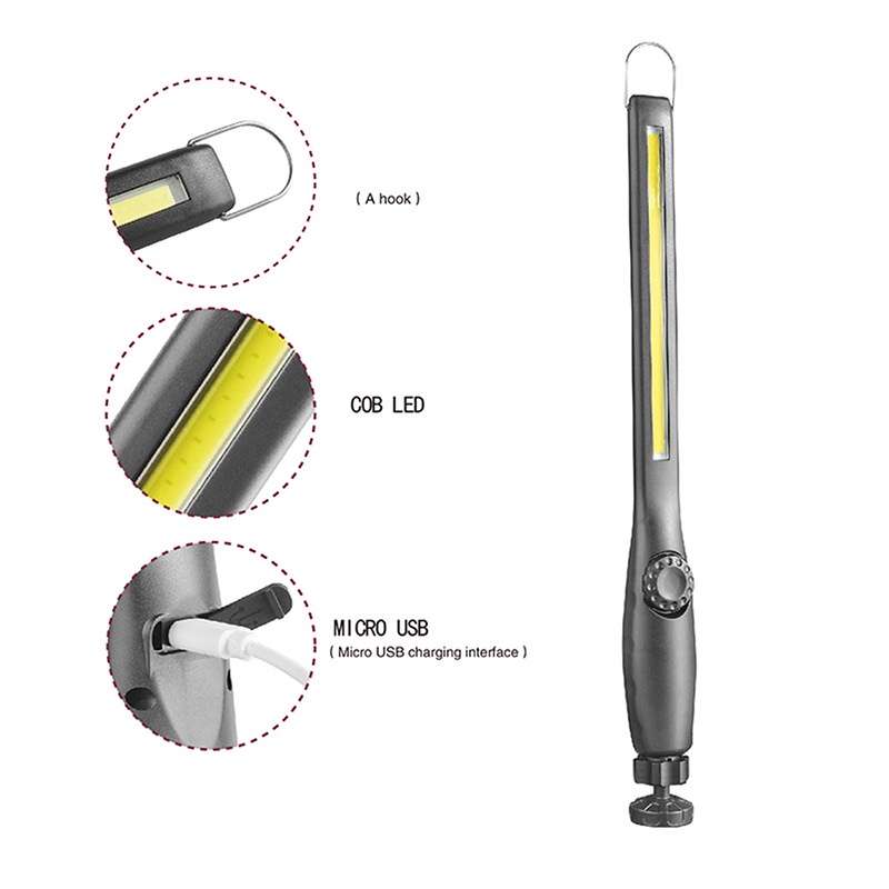Đèn LED nam châm sạc USB xoay 360 độ tiện dụng cho xe hơi