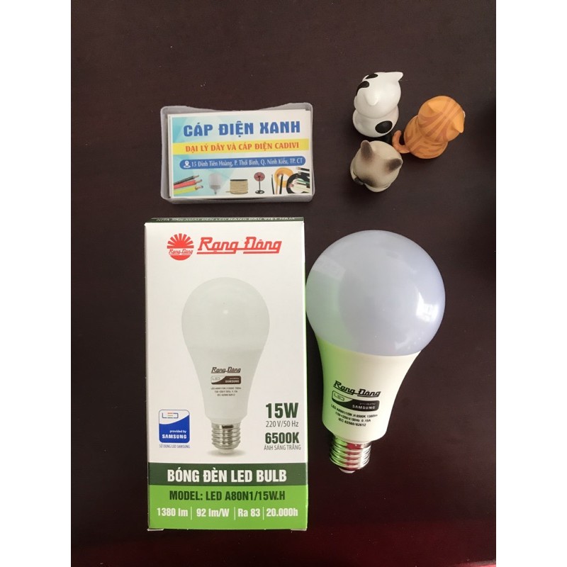 (Giá Sốc) Bóng Đèn Led Bulb Tròn Rạng Đông 3W - 5W - 7W - 9W - 12W - 15W Trắng/Vàng Bảo Hành 1 Đổi 1