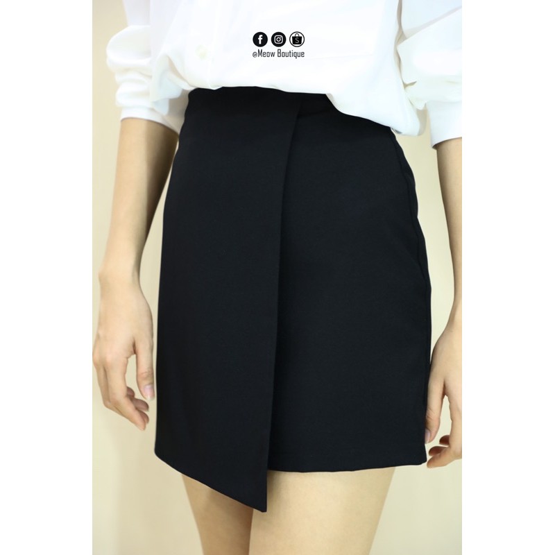 [Hình thật tự chụp] Váy chữ A vạt vuông công sở nữ Meow Boutique | BigBuy360 - bigbuy360.vn