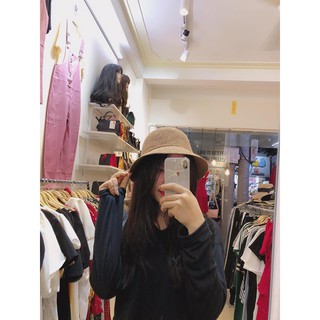 Mũ cói chữ M Hàn Quốc
