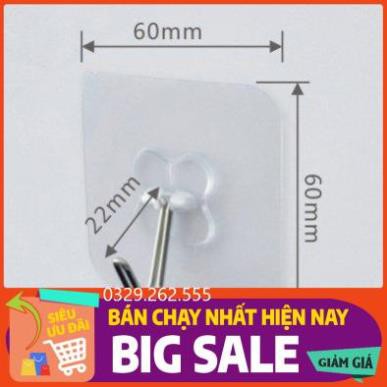 (FreeShip) MÓC NHỰA DÁN TƯỜNG CHỊU LỰC TRONG SUỐT SIÊU CHẮC (1 Cái)