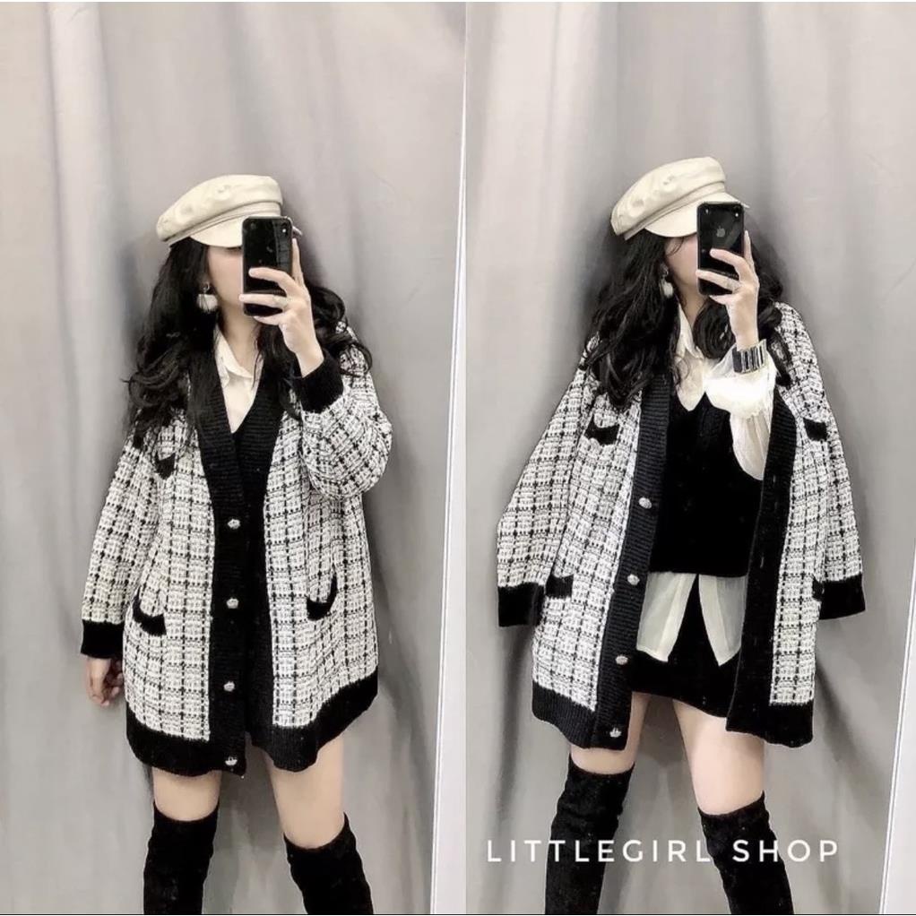 Áo khoác len cardigan lông thỏ hàng cao cấp,  hoạ tiết kim cương áo khoác len phong cách Hàn Quốc / shop hường khểnh