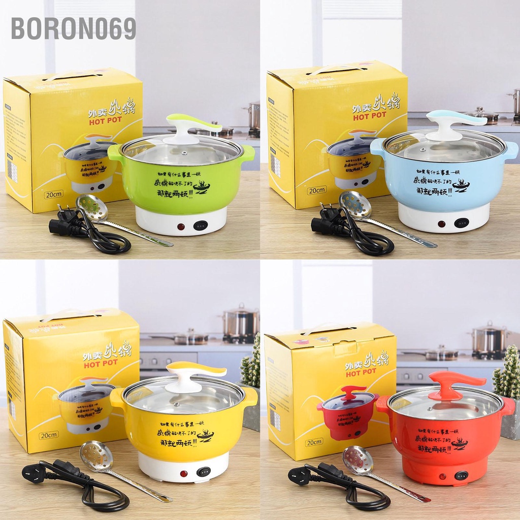 Nồi điện 1.8L 400 đến 800W Thép không gỉ Thành bên trong 2 chế độ Bảo vệ quá nhiệt Boron069