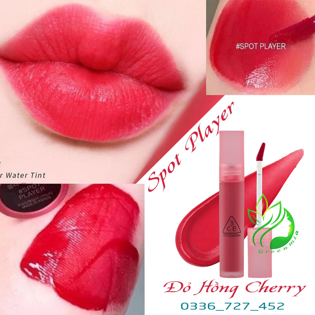 Son Kem Lì 3CE Blur Water Tint Spot Player - Màu Đỏ Hồng 4.6g Mềm Mịn Lâu Trôi