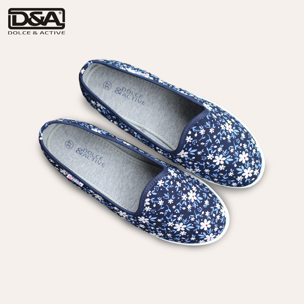 Giày slipon nữ EPL1912 hoa nhí trắng xnh | BigBuy360 - bigbuy360.vn