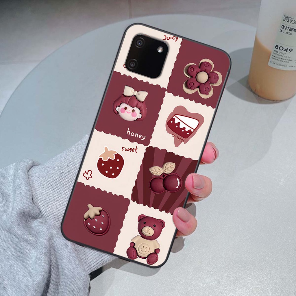 Ốp Realme C11 in hình trái tim, caro kẹo ngọt đầy cá tính siêu đẹp siêu chất