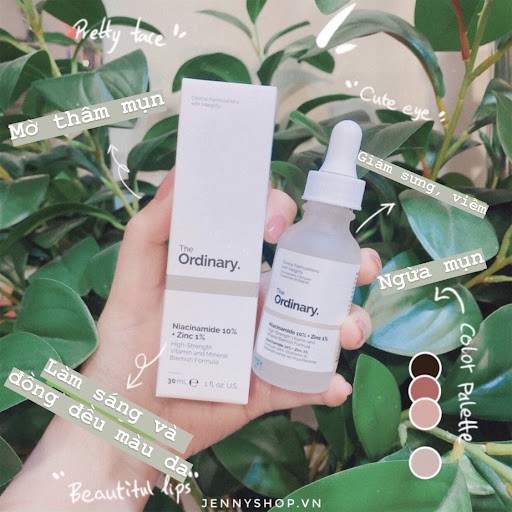 Tinh chất The Ordinary Niacinamide 10% + Zinc 1% giảm thâm mụn, thu nhỏ lỗ chân lông