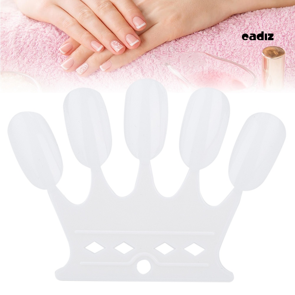 Set 50 Móng Tay Giả Trưng Bày Màu Sắc Hình Vương Miện Đứng