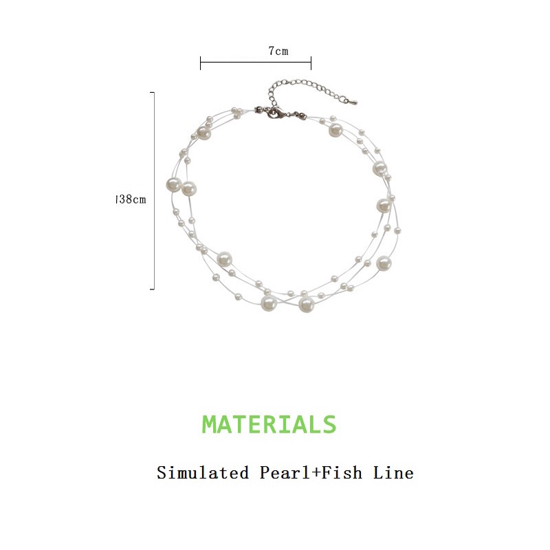 Vòng cổ choker ETRENDY nhiều lớp đính ngọc trai nhân tạo thời trang 2022 mới dành cho nữ