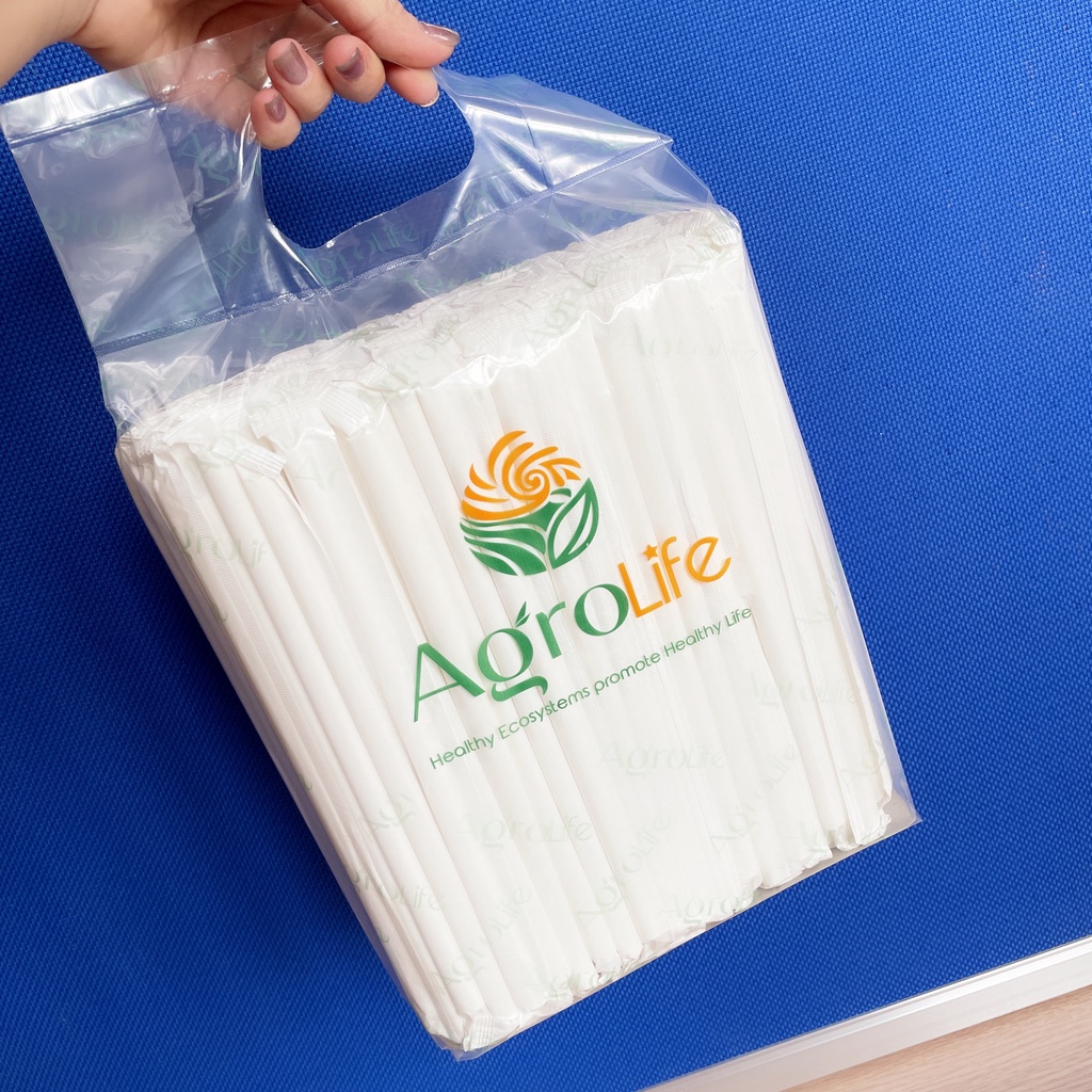 Phi 8 - Túi 250 ống hút giấy làm từ sợi mía có bao gói