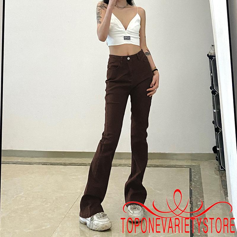 Quần Dài Ống Loe Màu Trơn Thời Trang Cho Nữ | BigBuy360 - bigbuy360.vn