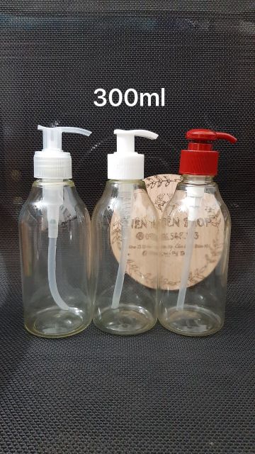 Chai nhựa 300ml vòi ấn fi 28