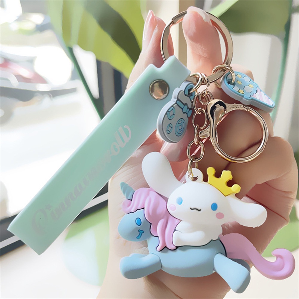 Móc Khóa Silicon Hình Chó Cinnamon Hoạt Hình Hàn Quốc Dễ Thương