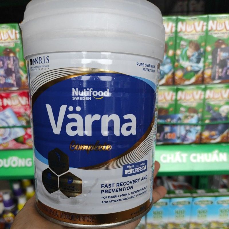Sữa bột dinh dưỡng Varna dành cho người ăn uống kém, phục hồi sức khoẻ hộp 400g/800