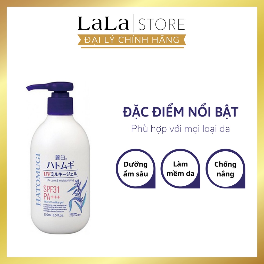 Sữa Dưỡng Thể Chống nắng HATOMUGI UV SPF31 PA+++ 250ml