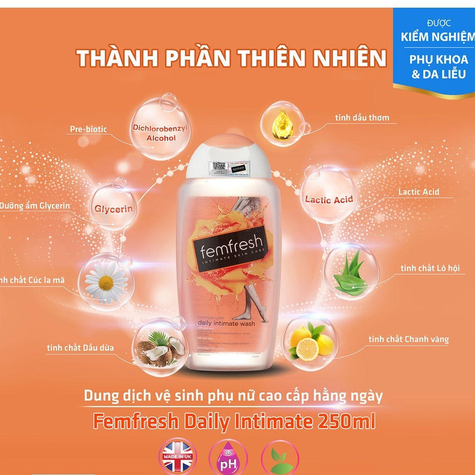 Dung Dịch Vệ SInh Phụ Nữ Femfresh Intimate Wash 250ml