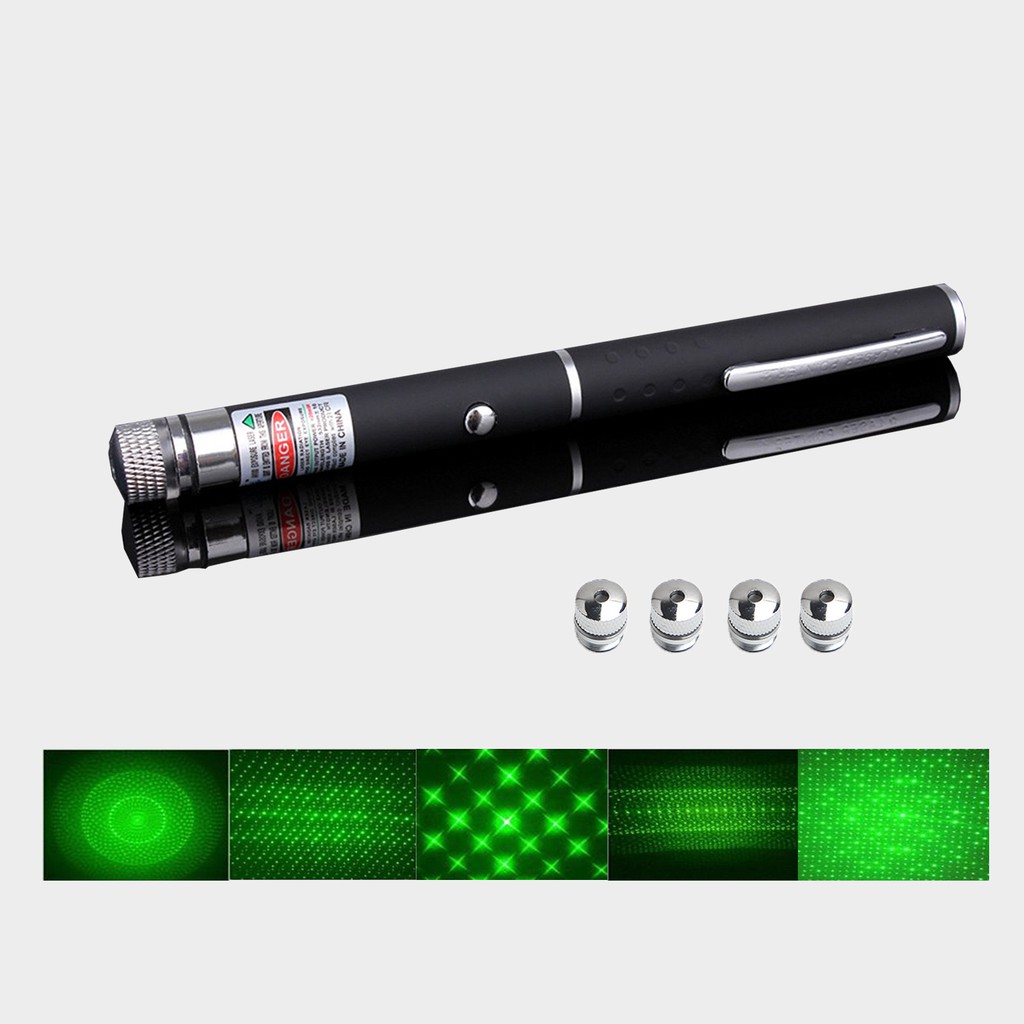 Denshitaro Bút chỉ laser xanh với 5 họa tiết đi kèm phục vụ thuyết trình LPT021