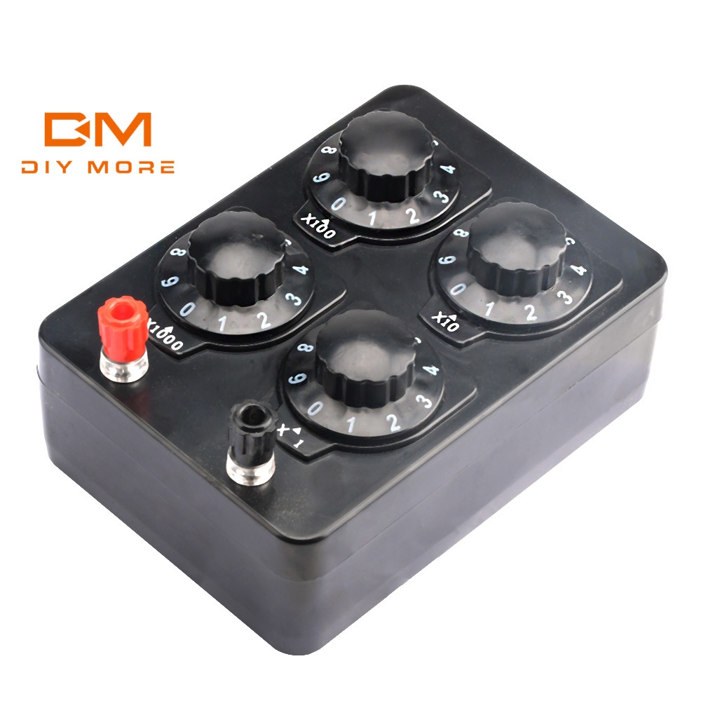 Hộp điện trở đơn giản DIYMORE 0-9999ohm 1ohm dùng giảng dạy vật lý