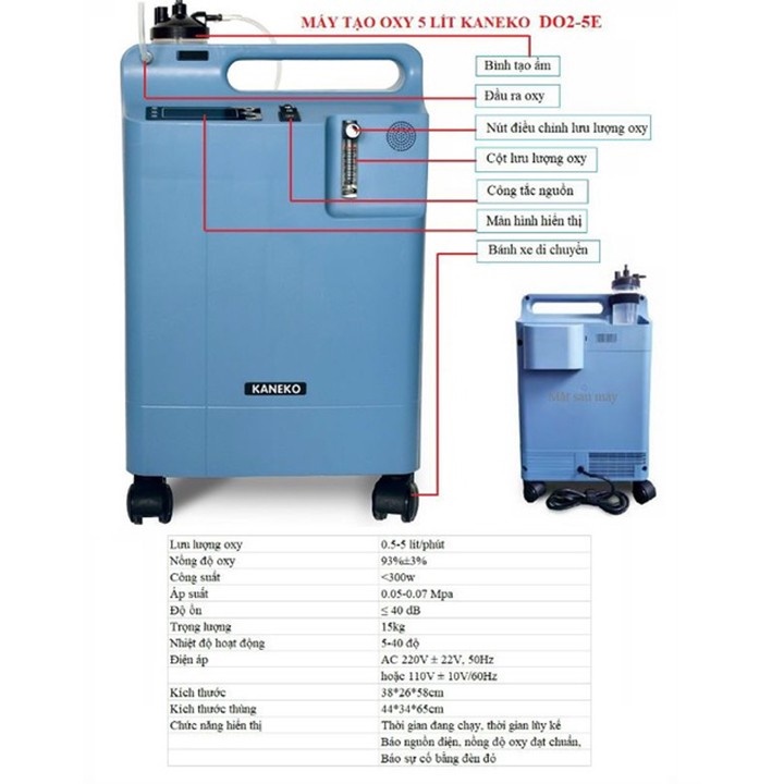 Máy tạo oxy 5 lít/phút KANEKO DO2-5E