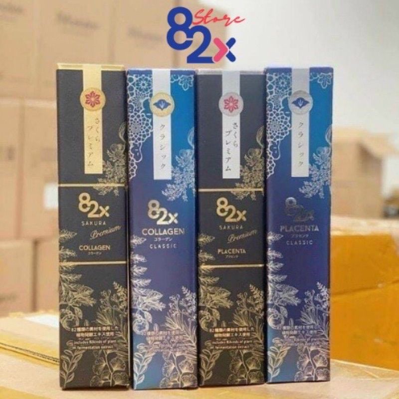 nước uống đẹp da collagen 82x và placenta 82x classic/Sakura nhật bản