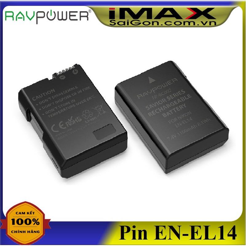 Pin sạc máy ảnh RavPower cho Nikon EN-EL14