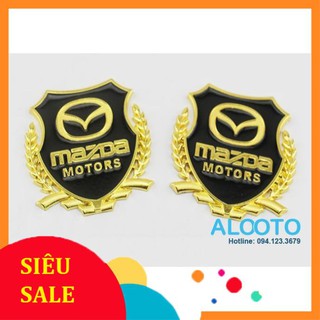 BIỂU TƯỢNG BÔNG LÚA DÁN HÔNG XE  LOGO MAZDA
