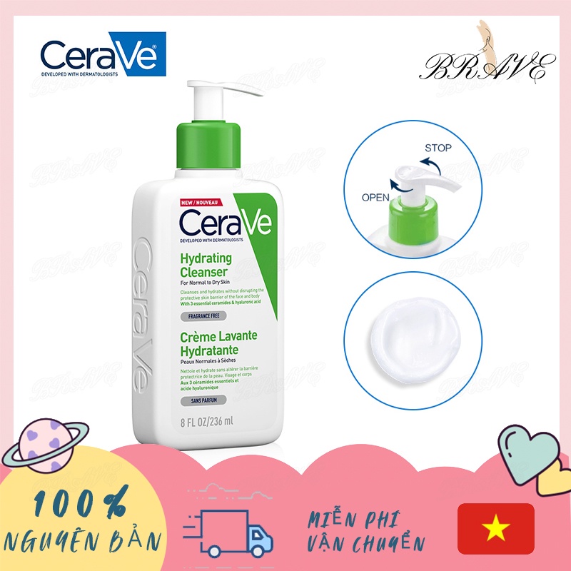 Sữa Rửa Mặt CeraVe Hydrating Cleanser 236ml