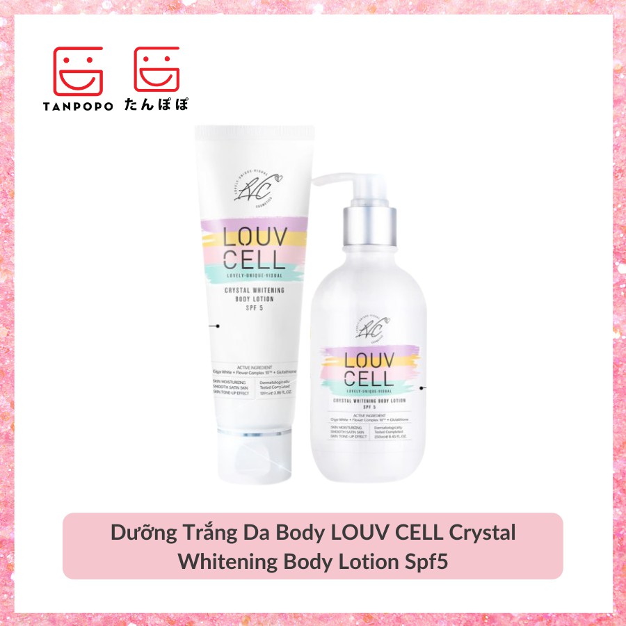 Dưỡng Trắng Da Body LOUV CELL Crystal Whitening Body Lotion Spf5