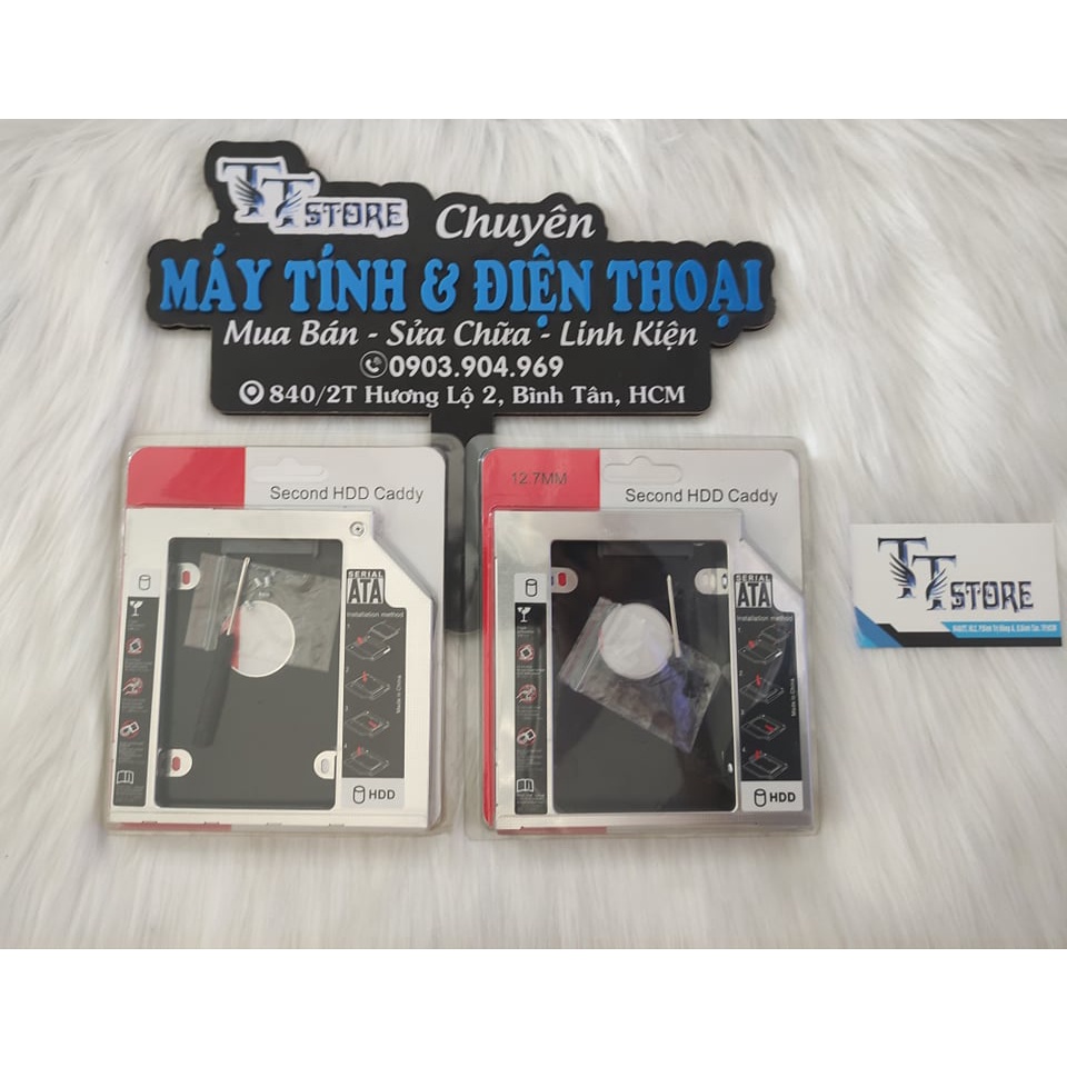 Second HDD Caddy Bay - Lắp ổ cứng thứ 2 cho laptop - CaddyPay dầy 12,7mm