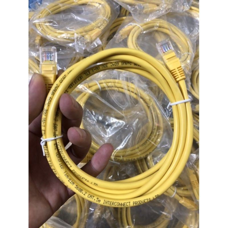 Dây mạng CAT5E bấm sẵn 8 lõi dài 1.5m vàng[GIÁ HỦY DIỆT