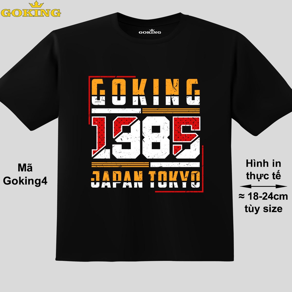 GOKING-1985-JAPAN-TOKYO, mã Goking4. Áo thun trẻ em hàng hiệu cao cấp, bé trai và bé gái