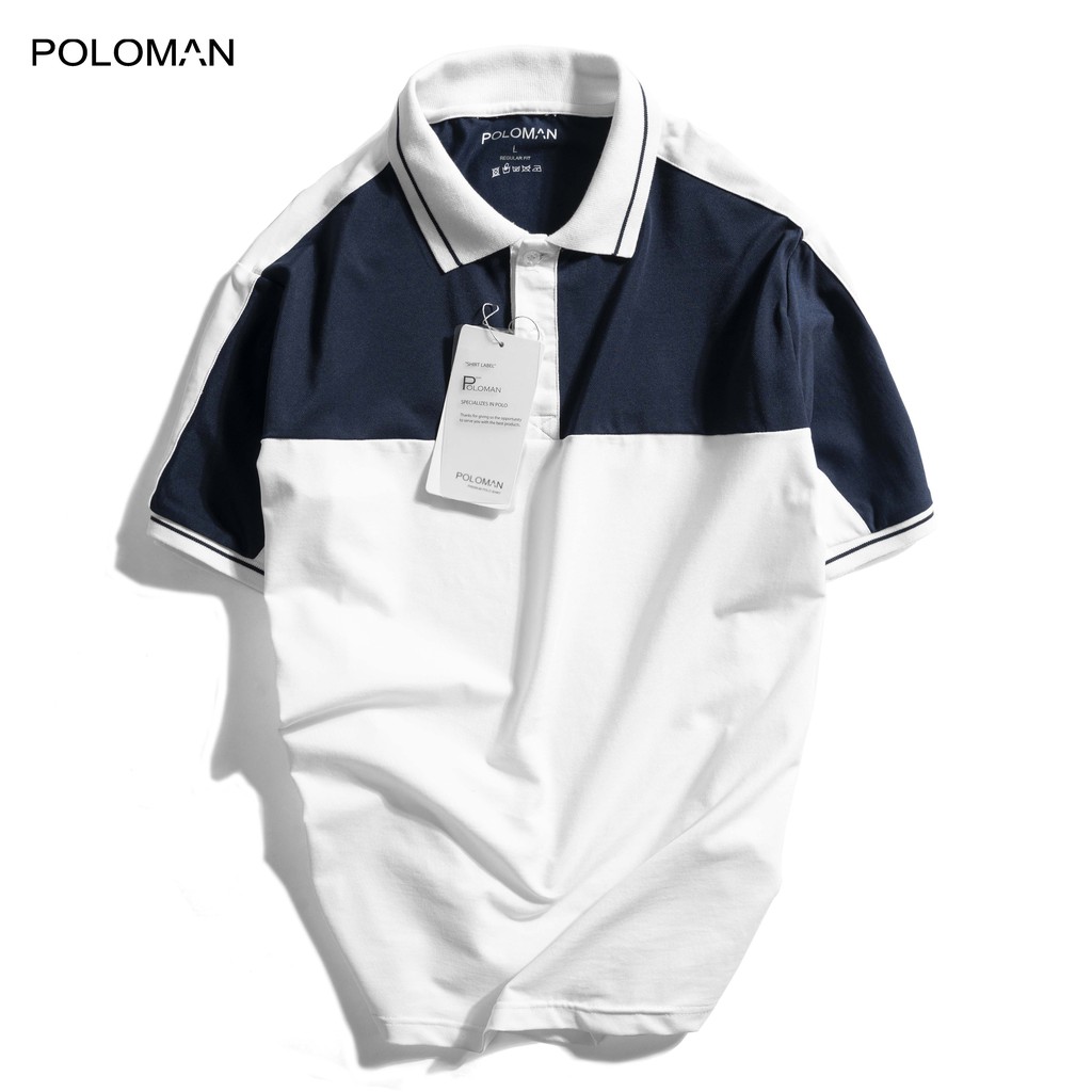Áo thun Polo nam RITI in họa tiết, vải cá sấu Cotton xuất xịn,chuẩn form - POLOMAN | BigBuy360 - bigbuy360.vn