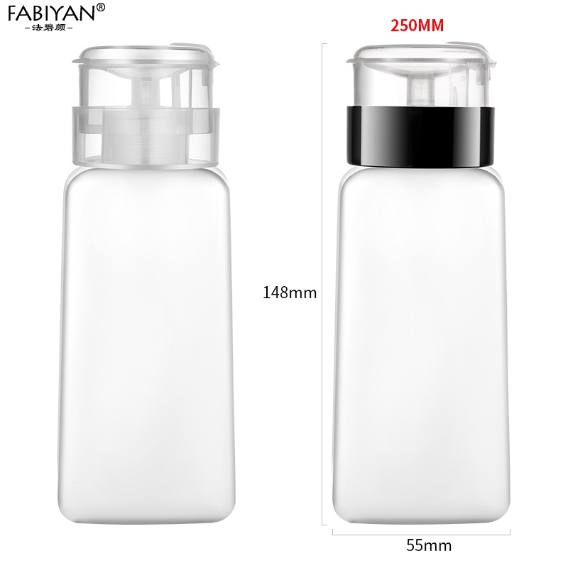 Chai rỗng/ chai rỗng bằng nhựa acrylic và 500 miếng bông tẩy trang FABIYAN