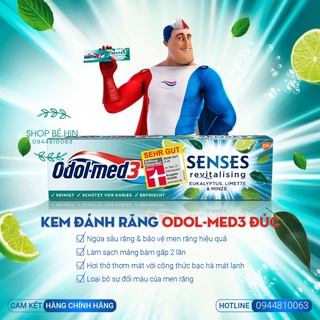 Kem đánh răng Odol Med 3 ngừa sâu răng, làm sạch mảng bám, cho hàm răng trắng sáng, Hàng Đức chính hãng