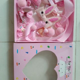Bộ kẹp tóc, buộc tóc 18 món loại đẹp cho bé
